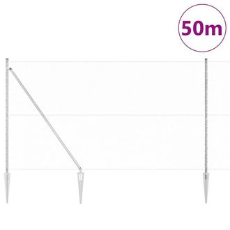 Berkfield Home Hexagon Fence 1.6x50 m Galvanised Steel in Silver