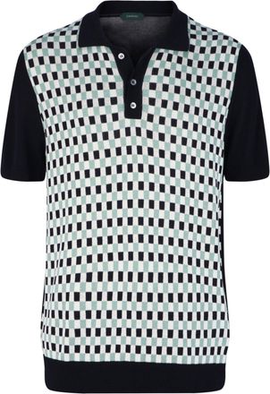 Slowear Zanone Slim-Fit Geometric Polo Shirt