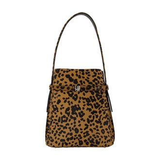 Toteme Handbags, female, Multicolor, Size: ONE SIZE Leopard Print Pony Hair Shoulder Bag