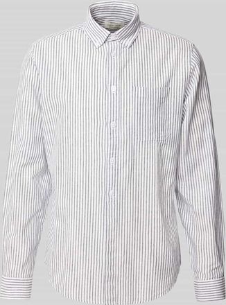 Casual Friday Casual Friday Regular Fit Freizeithemd aus Leinen-Baumwoll-Mix Modell ANDREW in Weiss, Größe S