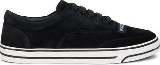 Dolce & Gabbana Mens Low-Top Black Suede Sneakers Black-Black Calfskin Trainers Black/black