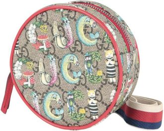 Gucci Beige Multi-Color Red Color Gg Canvas Fanny Pack Pouch (Pre-Owned)