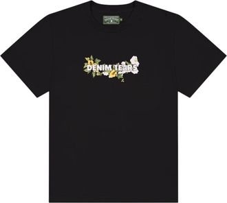 Denim Tears Cotton Floral Logo T-shirt Black SS25TSL049870