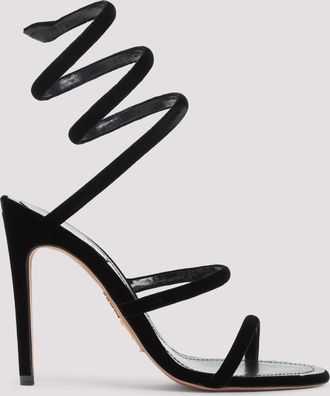 Rene Caovilla Ren&eacute; Caovilla fluwelen slangensandalen