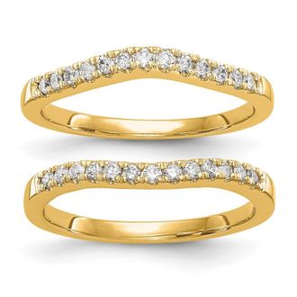 Diamond2Deal 14k Gold Lab Grown Diamond Wedding Band Ring 0.37Ct Clarity- VS Color- G-H