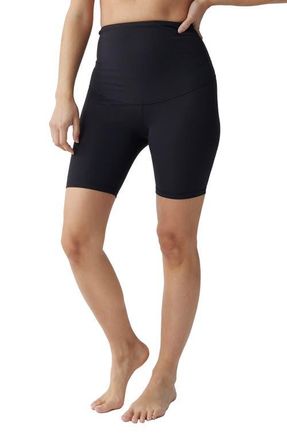 Ingrid & Isabel Assorted Set of 2 Postpartum Compression Bike Shorts in Black/navy at Nordstrom, Size Medium