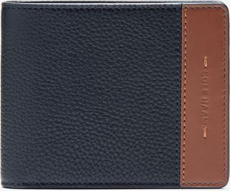 Cole Haan Mens Triboro Leather Wallet - Blue