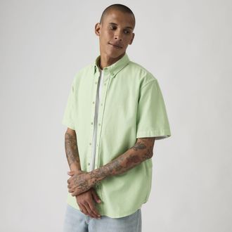 Levi's Short Sleeve Authentic Button Down Shirt - Mens - 2XL - Green