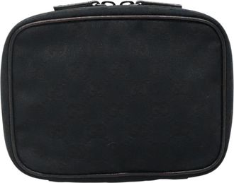 Gucci Gg Canvas Black Canvas Clutch Bag (Pre-Owned)