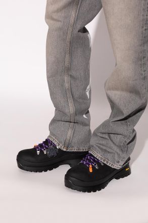 Off-white Hiking Ankle Boots, Mens, Black