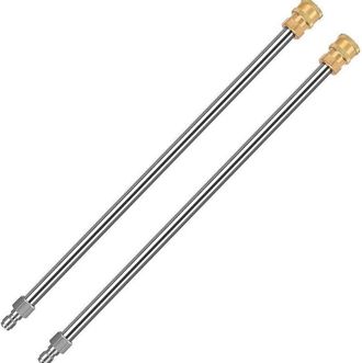 OEM Juego De 2 Extensiones De Lanza Para Hidrolavadora De 17 Pulgadas - Conexi&oacute;n R&aacute;pida De 1/4 - Acero Inoxidable - Presi&oacute;n De 4000 Psi - 17 Pulgadas
