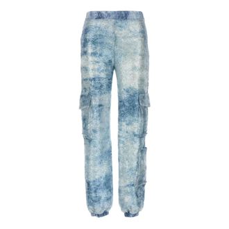 Le Twins Robi Cargo Broeken - Dames - Regular Fit Jeans - Blauw - XS - Pailletten - Jeans