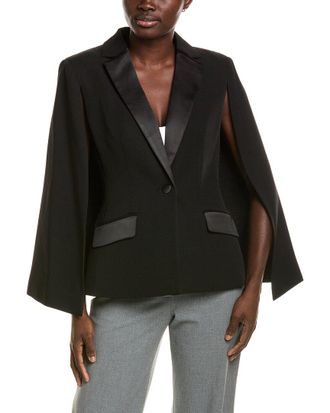 Halston Heritage Tuxedo Capelet Blazer