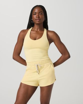 Vuori Clothing Halo Performance Crop Top 2.0 | Lemon Snap Heather | XS, Size Extra Small