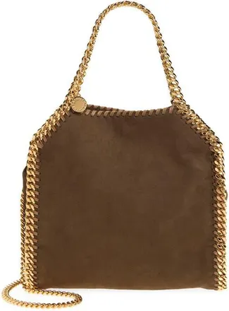 Stella McCartney Mini Falabella Faux Suede Crossbody Bag in Moka at Nordstrom