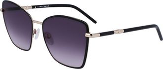 Longchamp LO167SN 009 Womens Sunglasses Gold Size 58