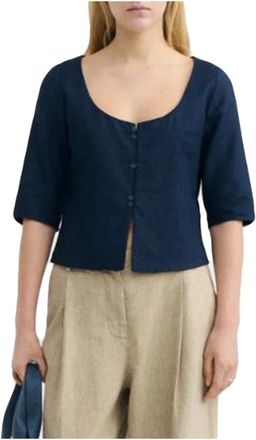 Thinking Mu Donna, Camicette, Blu, M, new