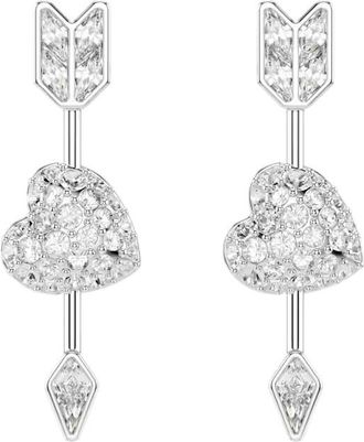 Swarovski Idyllia Heart With Arrow Drop Earrings