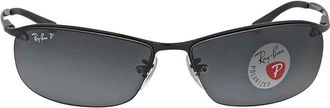 Ray-Ban Polarized Grey Rectangular Mens Sunglasses RB3183 002/81 63