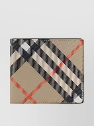 Burberry check bifold wallet