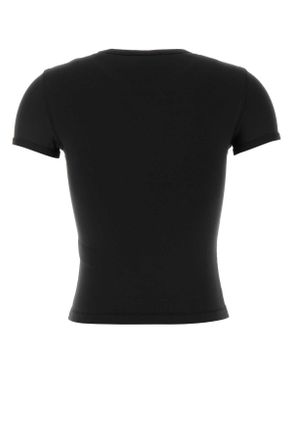 Diesel Womens Black Stretch Cotton T-Shirt 900 Exterior: Elastane T-shirts And Polos