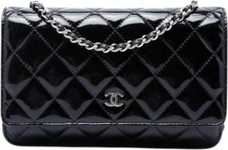 Chanel Pre-owned Wallet on Chain - Dames - Vintage Schoudertas - Zwart - ONE Size - Leer - Vintage