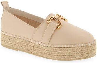 Chocolat Blu Nabi Platform Espadrille in Cream Leather at Nordstrom, Size 7.5-8Us