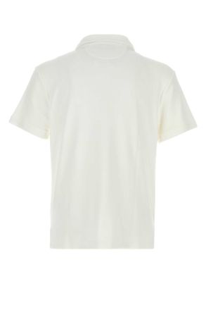 Polo Ralph Lauren Mens Terry Fabric Polo Shirt White Cotton Polyester