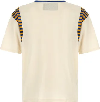Valentino Garavani Panther-Print Cotton-Linen Blend T-Shirt - cream