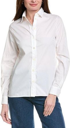 Eleventy Womens White Classic Button-Up Shirt, Size 40