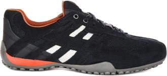 Geox Navy Suede Mesh Mens Trainers - male - Geox - Sneakers - Blue - 12 UK - Shoes