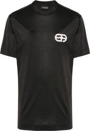 Emporio Armani ASV EA jersey T-shirt - men - Lyocell/Cotton - S - Grey