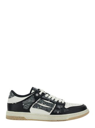 Amiri skel Top Black Low Top Sneakers With Logo Patch On The Tongue And Logo Lettering On The Heel In Leather Man