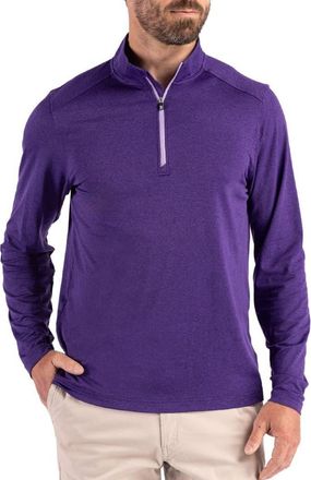 Cutter & Buck Coastline Epic Comfort Half Zip Performance Pullover in College Purple at Nordstrom, Size Xxx-Large