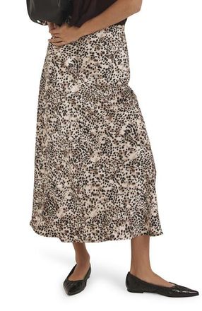 Mint Velvet Animal Print Slip Skirt in Neutral at Nordstrom, Size X-Large