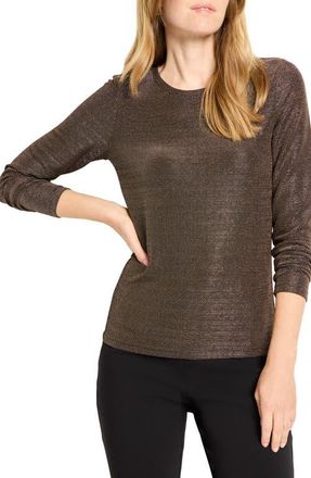 Nic+Zoe Diamonte Long Sleeve Knit Top in Copper Mix at Nordstrom, Size Xx-Large