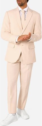 OppoSuits Dandy Sandy Slim Fit Two-Piece Suit & Tie Set in Beige at Nordstrom, Size 36Regular