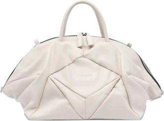Vic Matié Borsa tote plissettata - Bianco