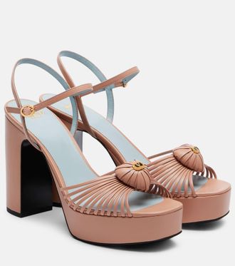 Valentino Garavani Coeur Royal 115 leather platform sandals