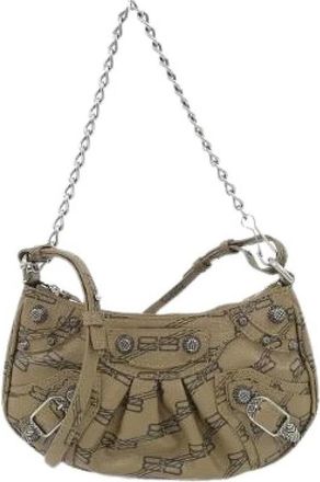 Balenciaga Pre-owned LE Cagole Mini BB Monogram Coated Canvas Shoulder Bag - Dames - Vintage Schoudertas - Beige - ONE Size - Vintage
