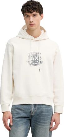 A|X Armani Exchange Hooded Sweatshirt - Heren - Hoodies - Wit - XL - Katoen - Hoodies & sweatvesten
