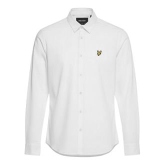 Lyle & Scott Heren Regular Shirt Met Lange Mouwen (Wit)