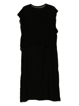 Yohji Yamamoto Mouwloze jurk - Zwart