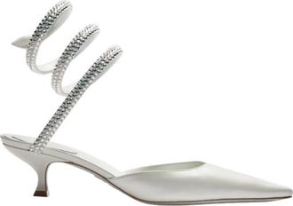 Rene Caovilla Cleo 50 Crystal Pointed-Toe Pumps, Brand Size 39 ( US Size 9 )