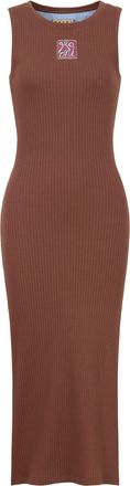 Marni Fitted Midi Dress with Ribbed Texture