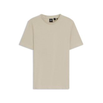 BOSS Bubble-jacquard structure T-shirt in a cotton blend