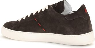 Kiton Mens Suede Sneakers Dark Brown Trainers