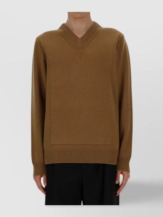 Jil Sander v-neck sweater long sleeves ribbed