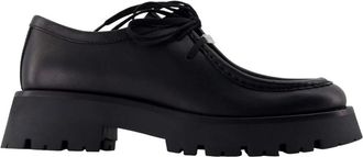 Alexander Wang Colt Lace-Up Loafer - Dames - Veterschoenen - Zwart - 40 EU - Leer - Schoenen