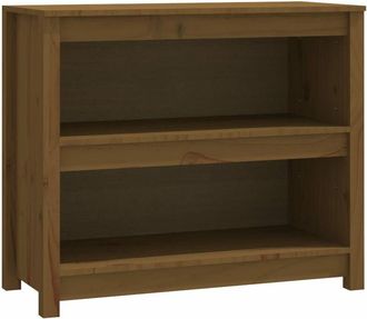 vidaXL Vidaxl - Estantería madera maciza de pino marrón miel 80x35x68 cm